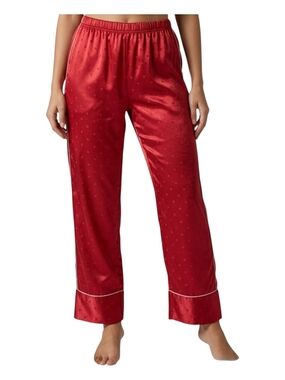 Victoria Secret Pajama Pants Luxe Satin Sleepwear Bottom Red Polka Dots